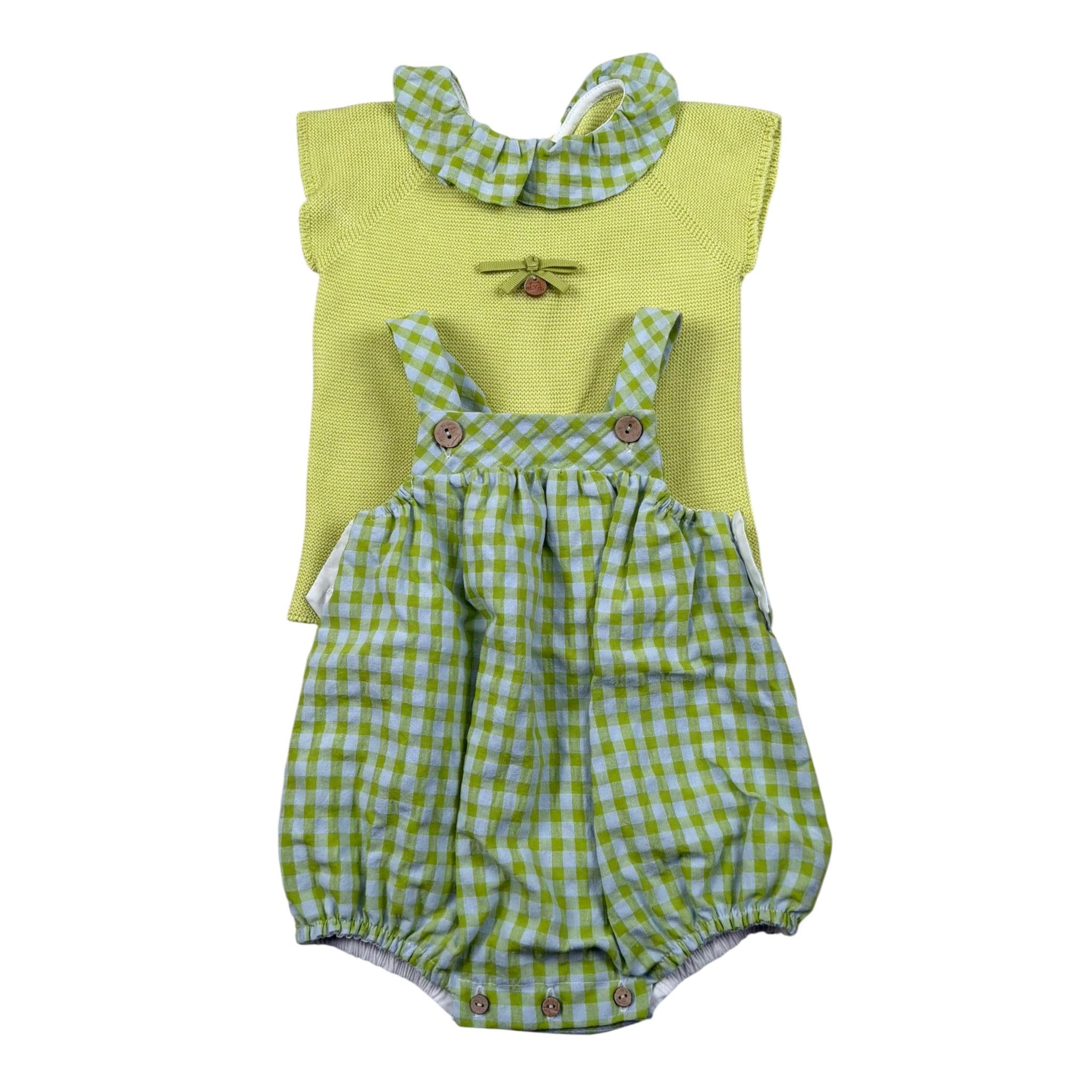 Pangasa Completo 2 Pezzi T-Shirt-Salopette per Neonata 2531870 VERDE PANGASA 