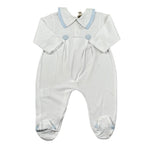 La Stupenderia Tutina tinta unita con Stampa Bianc0 per Neonato TBTT51 BIANCO LA STUPENDERIA 