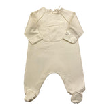TEDDY E MINOU tutina tinta unita con stampa Bianco per Neonato I23TU010M7015 BIANCO TEDDY E MINOU 