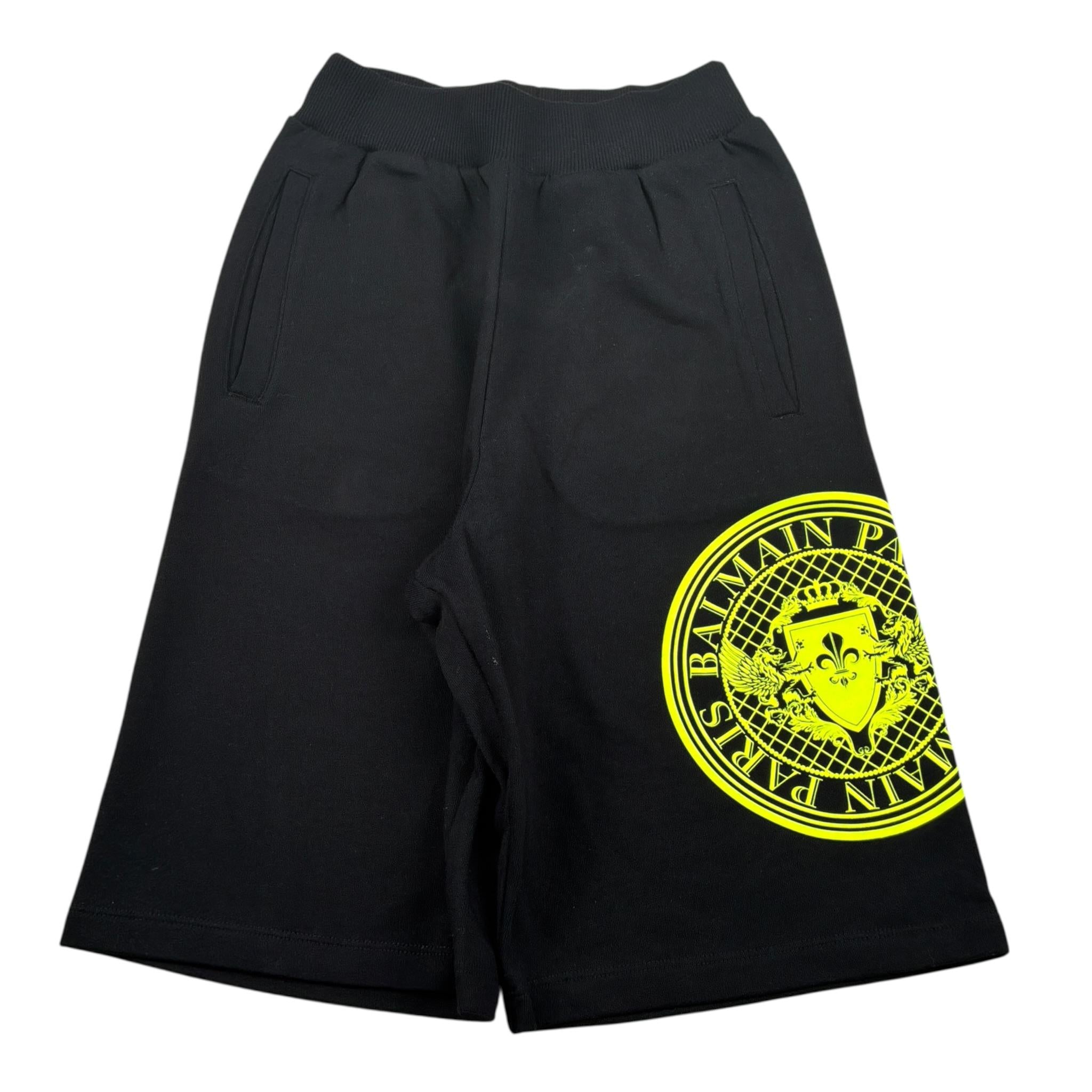 Balmain Bermuda tinta unita con Logo Nero per Bambino BU6S39 NERO BALMAIN 