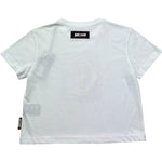 Just Cavalli T-Shirt Girocollo Tinta Unita con Logo per Bambina JGP26185TS BIANCO JUST CAVALLI 