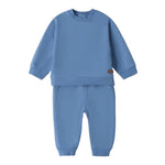 Minibanda Completo 2 Pezzi Felpa-Pantalone Tinta Unita per Neonato 3B655 CELESTE MINIBANDA 