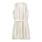 Michael Kors Abito Giromanica Tinta Unita con Bottoni per Bambina R30349 BEIGE MICHAEL KORS 