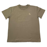 Calvin Klein T-Shirt Girocollo Tinta Unita con Stampa per Bambino IB0IB02449X SABBIA CALVIN KLEIN 