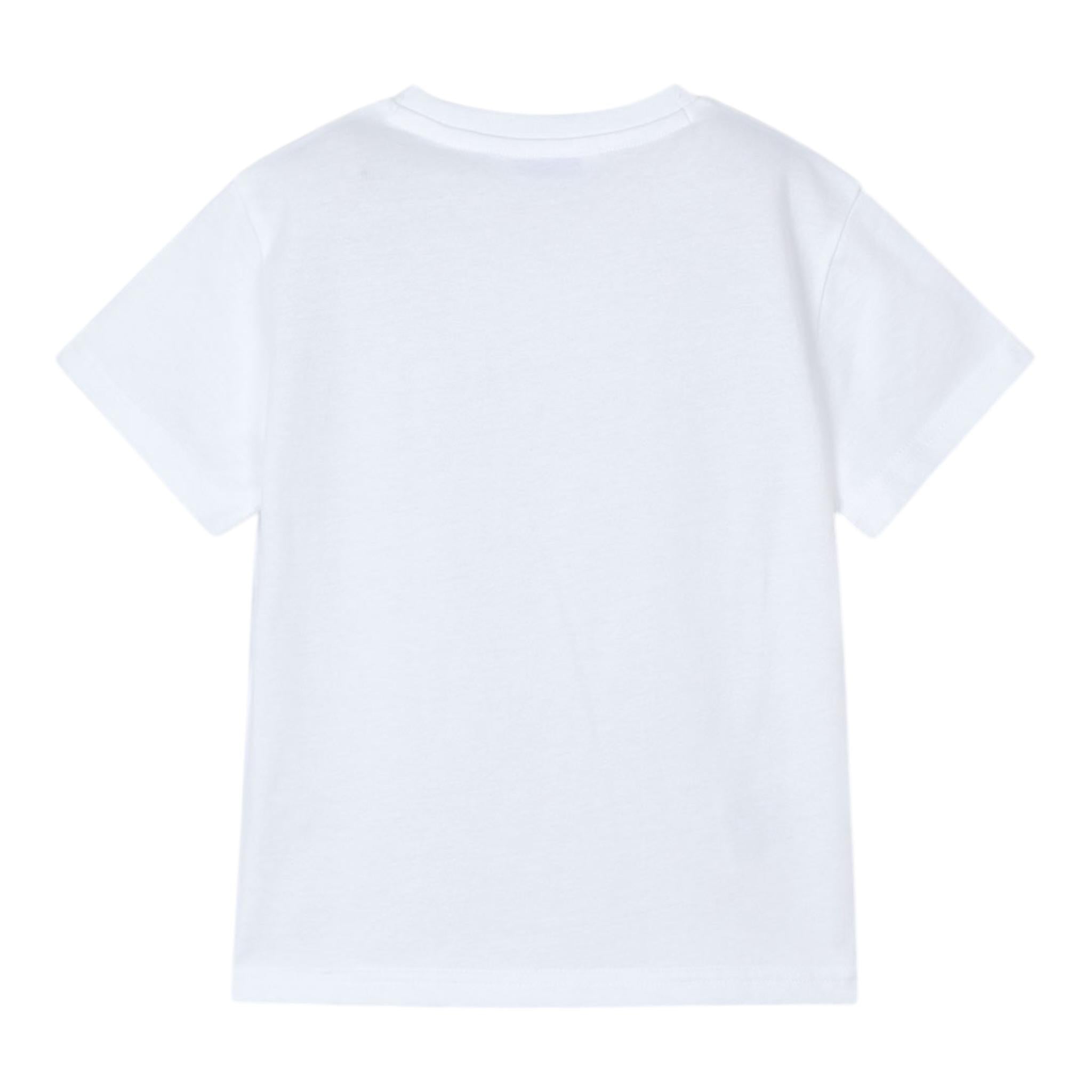 Mayoral T-Shirt Girocollo Tinta Unita con Stampa per Bambino 3032 BIANCO MAYORAL 