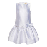 Monnalisa Abito Cerimonia Tinta Unita con Brillantini per Bambina 71192 BIANCO MONNALISA 