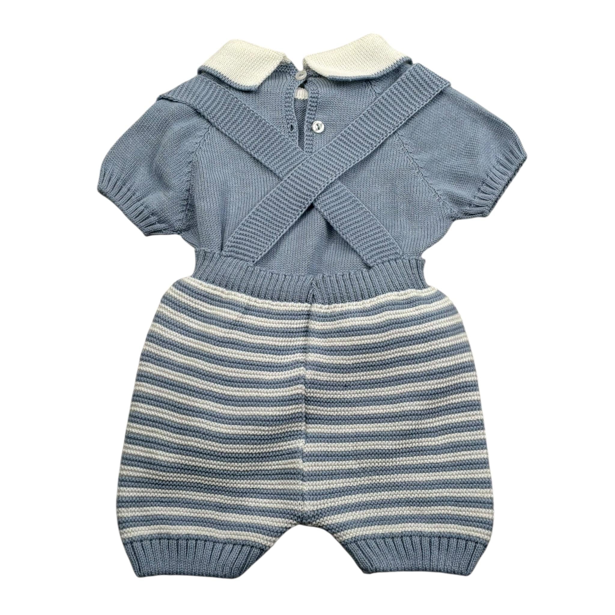 Juliana Completo 2 Pezzi Maglia-Salopette per Neonato 25202 AZZURRO POLVERE JULIANA 