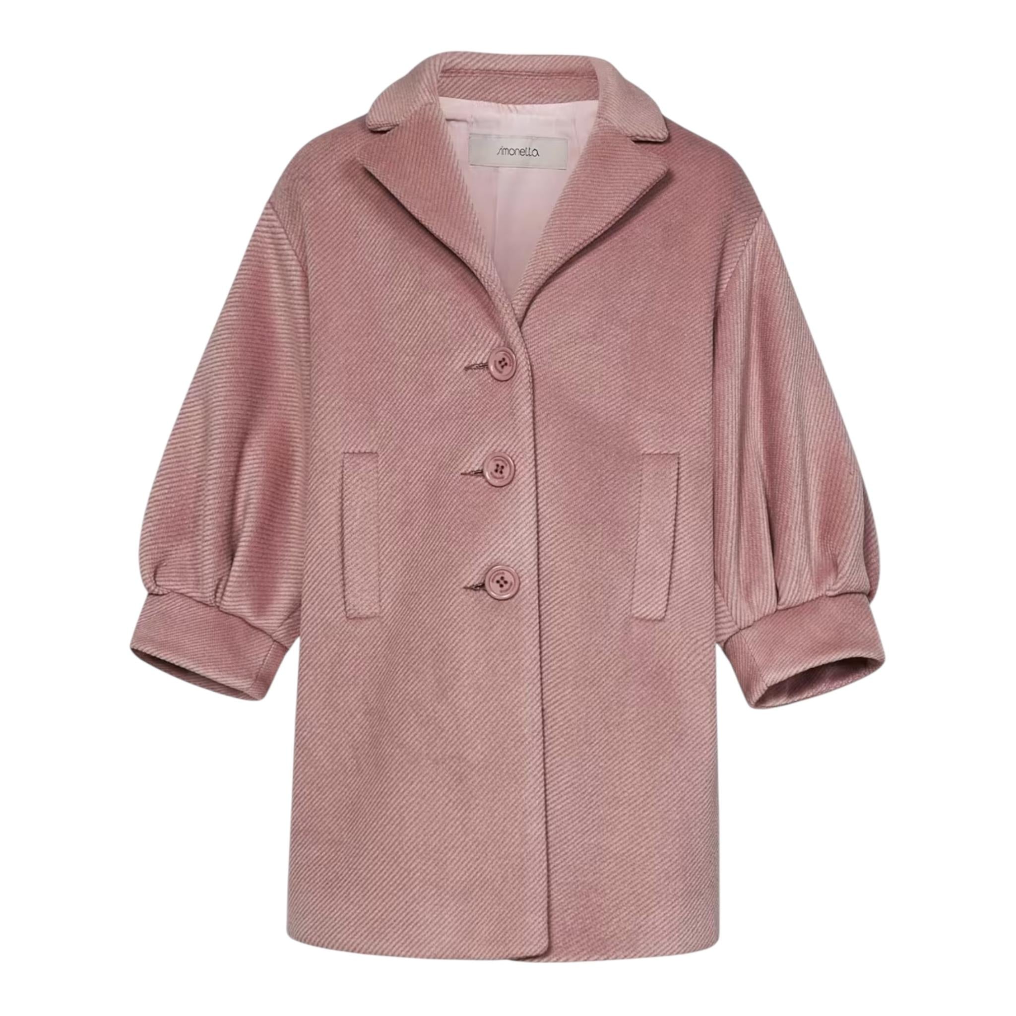 SIMONETTA cappotto tinta unita Rosa per Bambina SV2A00 ROSA SIMONETTA 