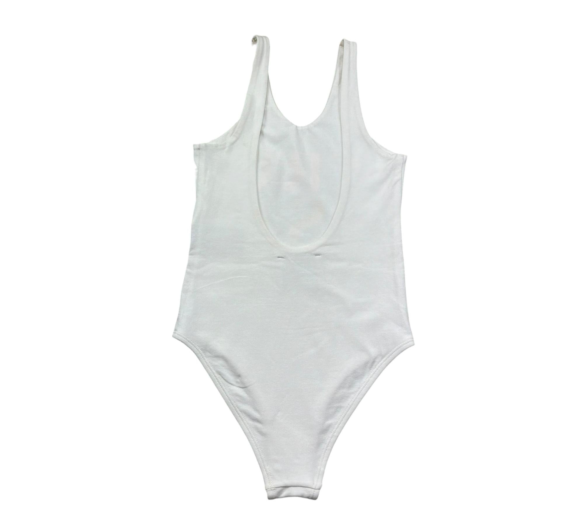 Trussardi Costume Intero Tinta Unita con Logo per Bambina TGP26025CO BIANCO TRUSSARDI 