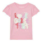 Guess T-Shirt Girocollo Tinta Unita con Logo per Bambina K5GI15K6YW4 ROSA GUESS 