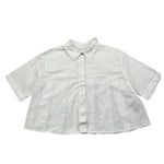 Dondup Camicia Mezza Manica Tinta Unita per Bambina DFCA033 BIANCO DONDUP 