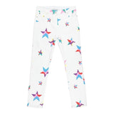 Stella Mccartney Pantalone Tinta Unita Con Fantasia Stelle Bianco Per Bambina