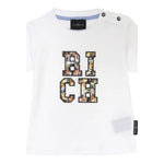 John Richmond T-Shirt Girocollo Tinta Unita con Stampa per Neonato RIP25051TSX BIANCO JOHN RICHMOND 