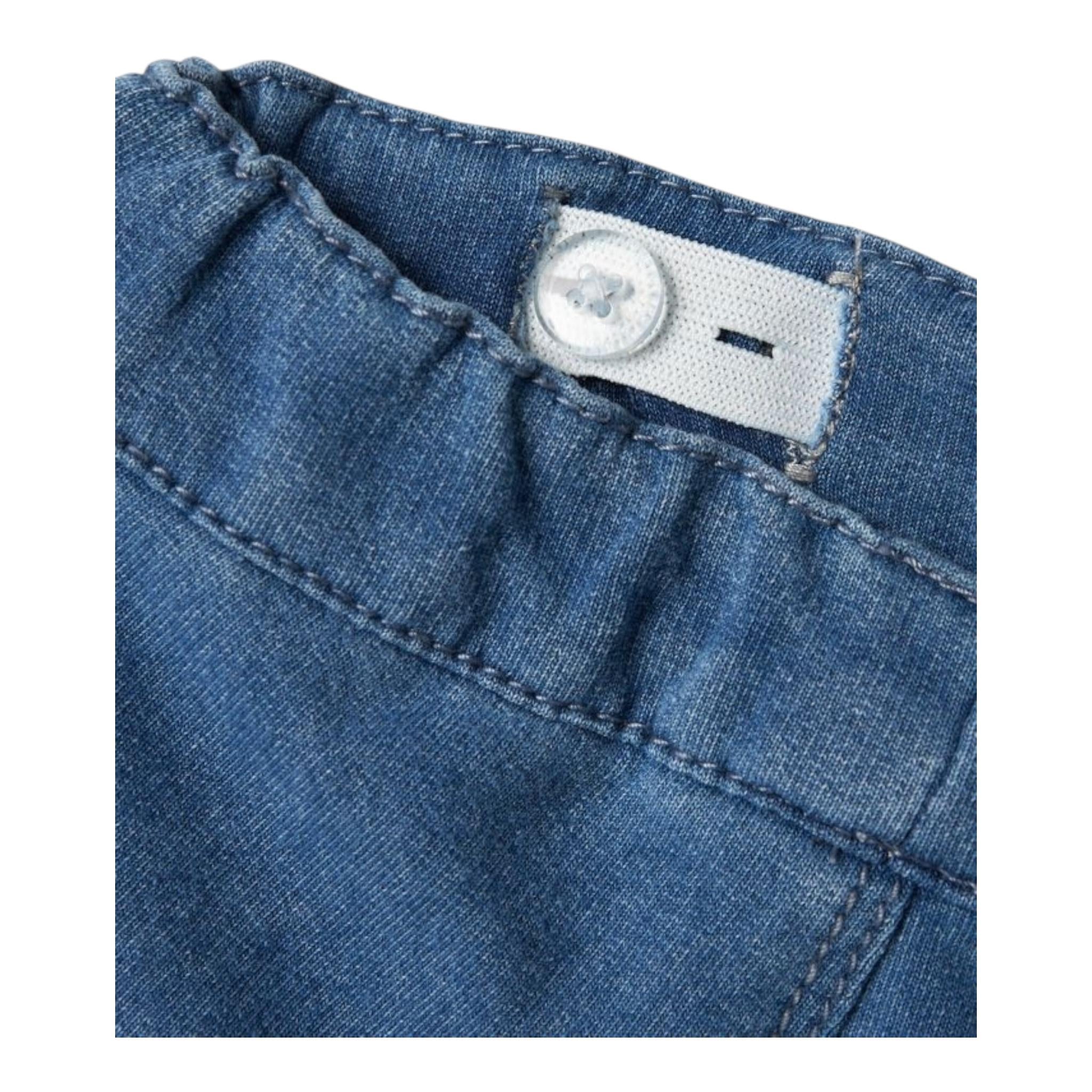 NAME.IT jeans morbido tinta unita con girovita regolabile Azzurro per Neonata 13224704 AZZURRO NAME.IT 