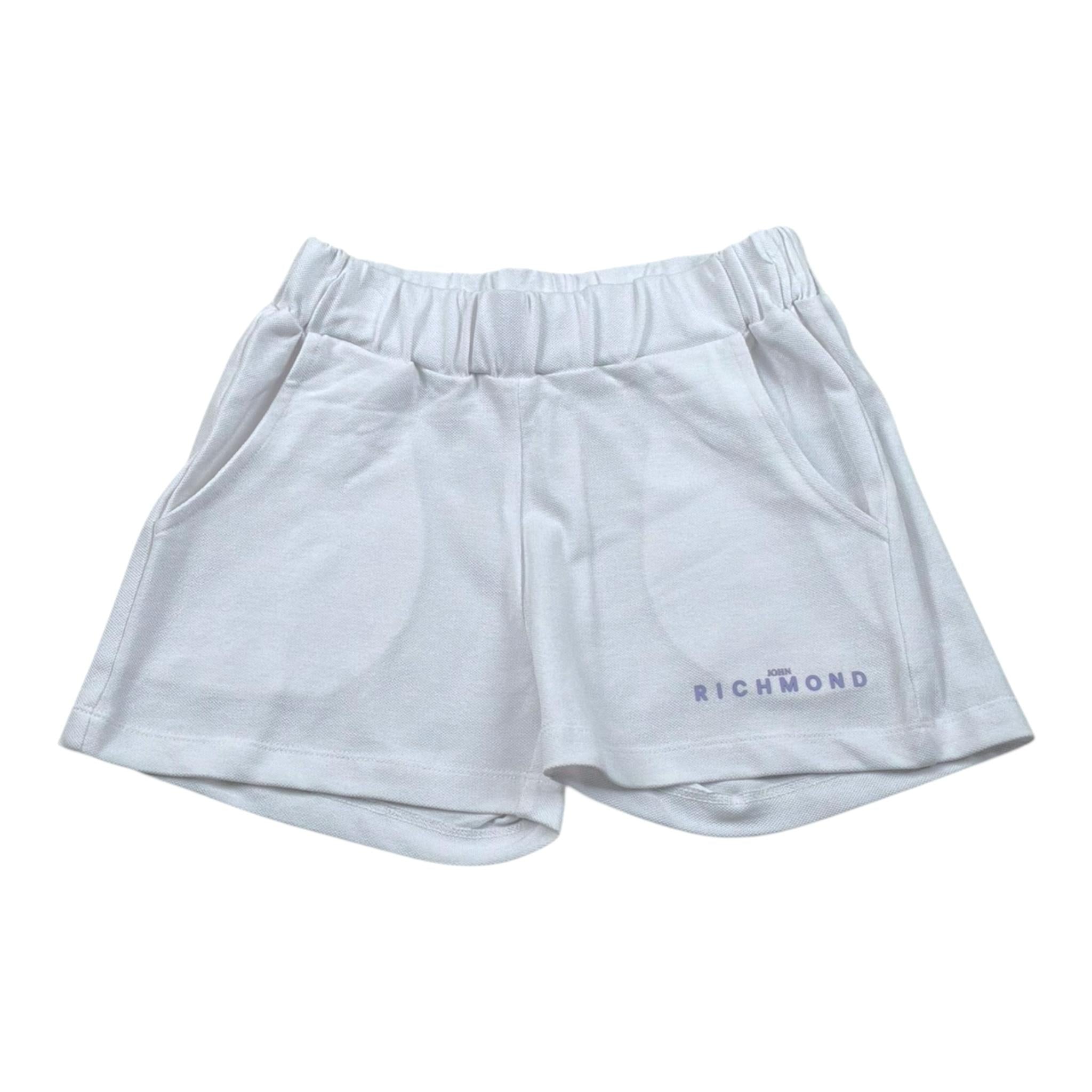John Richmond Completo 2 Pezzi Polo-Short Bicolore per Bambina RGP26028CE BIANCO/LILLA JOHN RICHMOND 