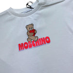 Moschino T-Shirt Girocollo Tinta Unita con Stampa per Neonata MDM03O BIANCO MOSCHINO 