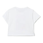 Liu Jo T-Shirt Girocollo Tinta Unita con Stampa Logo per Bambina GA5168 BIANCO LIU JO 