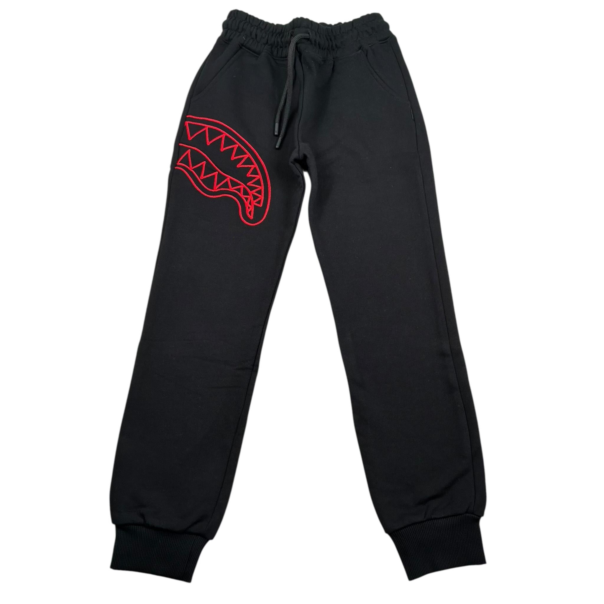 Sprayground Pantalone Tuta Tinta Unita con Stampa per Bambino SPY1031BLK NERO SPRAYGROUND 