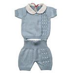 Scaldacuore Completo 2 Pezzi T-Shirt-Culotte per Neonato PS01 AZZURRO SCALDACUORE 