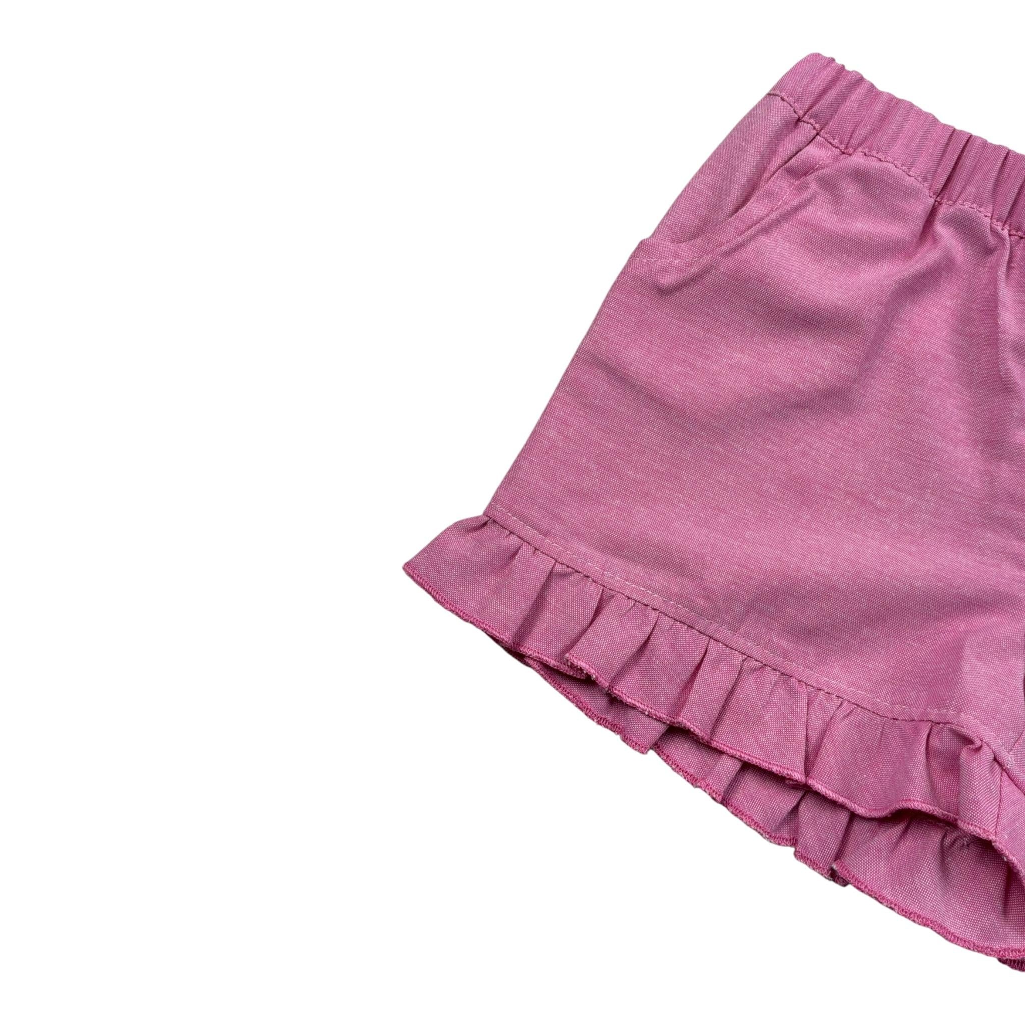 Malvi & Co Short tinta unita con Elastico In Vita Rosa per Neonata S25I117PNLC ROSA MALVI & CO 