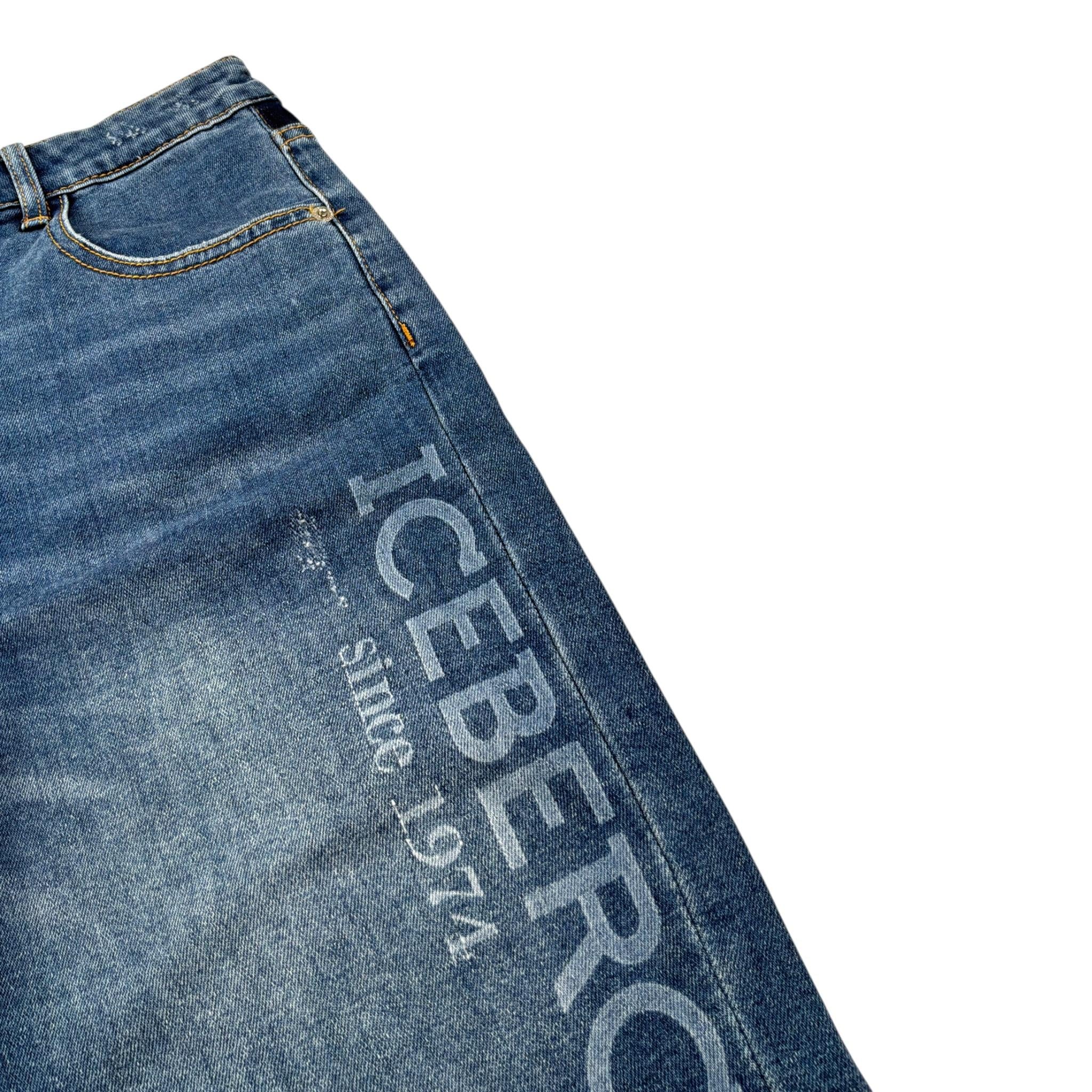 Iceberg Bermuda In Denim tinta unita Blu per Bambino BMICE4102J BLU ICEBERG 