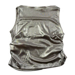 Lu Lu By Miss Grant Canotta Tinta Unita con Arriccio Laterale per Bambina LL3454 BRONZO LU LU BY MISS GRANT 
