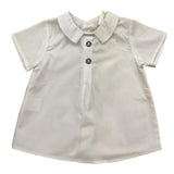 Barcellino Camicia Tinta Unita Mezza Manica per Neonato 9059 BIANCO BARCELLINO 