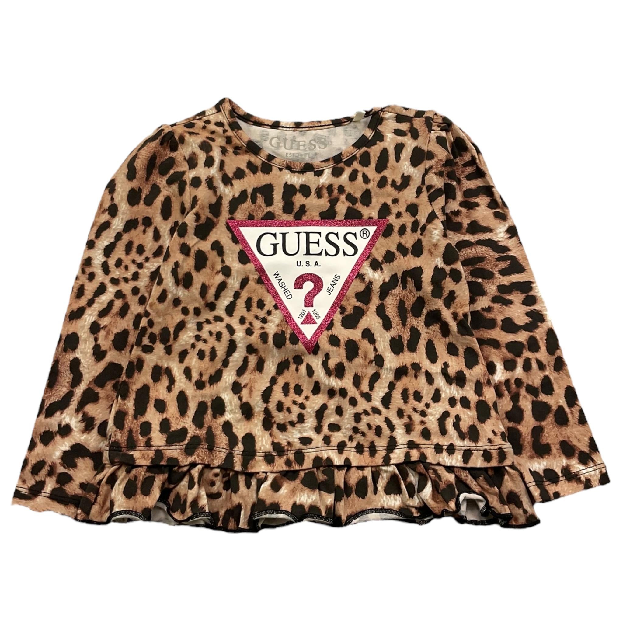 GUESS shirt girocollo fantasia maculata Beige per Neonata K4BI10J1313 BEIGE GUESS 