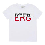Iceberg T-Shirt Tinta Unita Girocollo Con Stampa Bianco Per Neonato
