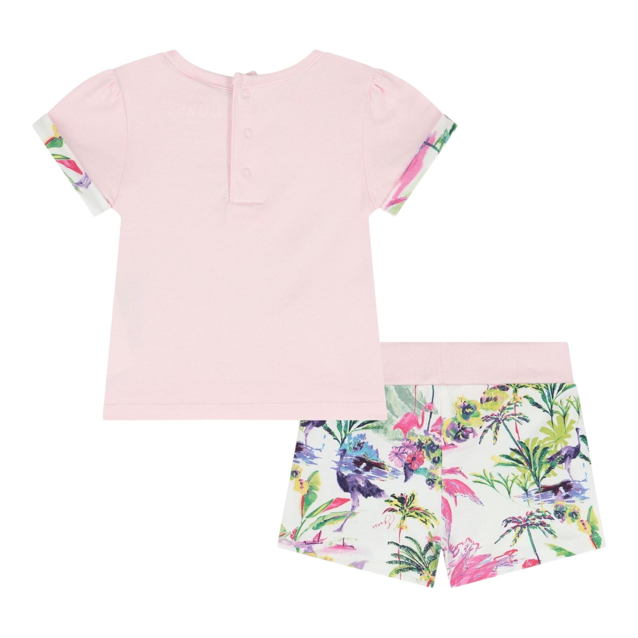 Guess Completo 2 Pezzi T-Shirt-Short per Neonata A4GG13K6YW3 ROSA GUESS 