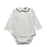 J.O. MILANO body tinta unita con colletto Bianco per Neonata 361Z1 BIANCO J.O. MILANO 