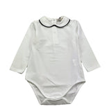 J.O. MILANO body tinta unita con colletto Bianco per Neonata 361Z1 BIANCO J.O. MILANO 