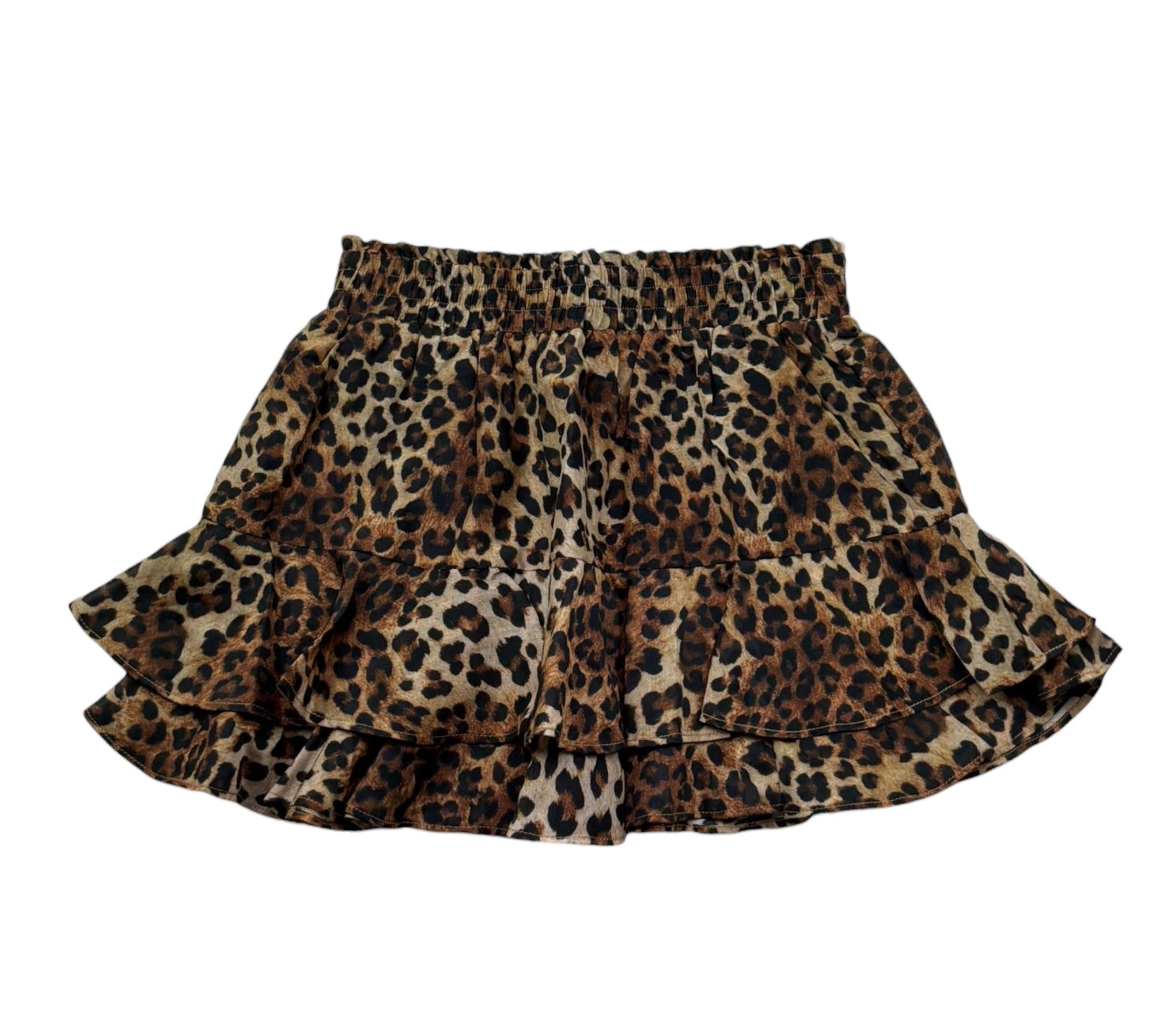 Saint Barth Gonna Stampa Fantasia Maculata per Bambina EIVISSAJR MARRONE SAINT BARTH 