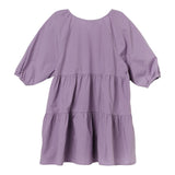 Aspesi Abito Tinta Unita Girocollo Viola Per Bambina
