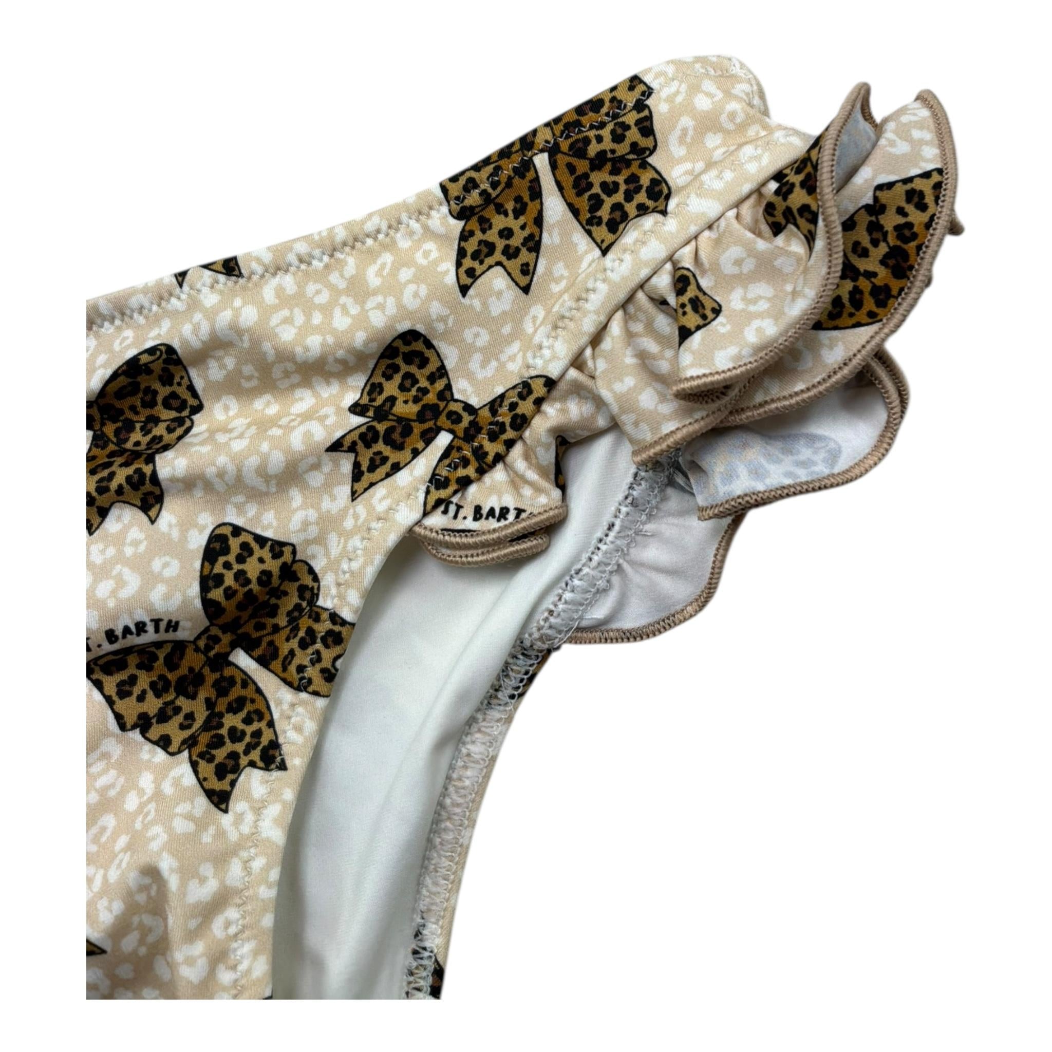 Saint Barth Costume Modello Slip con Rouches per Neonata 00758L BEIGE SAINT BARTH 