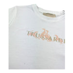 Trussardi T-Shirt Girocollo Tinta Unita con Logo per Bambina TGP26061TS BIANCO TRUSSARDI 