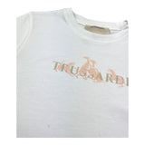 Trussardi T-Shirt Girocollo Tinta Unita con Logo per Bambina TGP26061TS BIANCO TRUSSARDI 