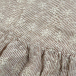 Lalalu' Abito Tinta Unita con Fantasia A Righe per Bambina VTL70PB BIANCO LALALU' 