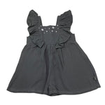 Petit Indi Tuta Tinta Unita con Stampa per Bambina SS25BK5026 GRIGIO PETIT INDI 