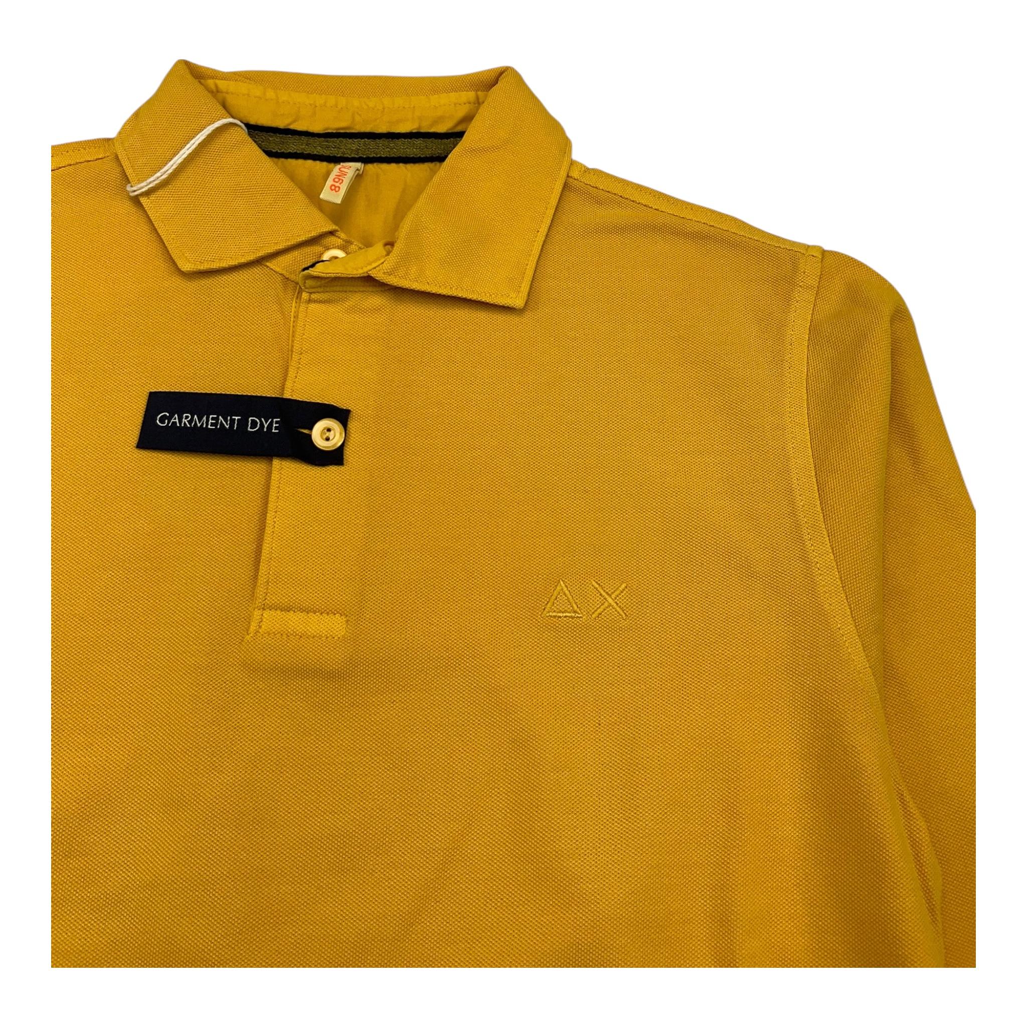SUN68 polo manica lunga tinta unita Giallo per Bambino A40302 GIALLO SUN68 