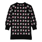JOHN RICHMOND abito manica lunga in maglia con stampe logo Nero per Bambina RGA24004VEXXX NERO JOHN RICHMOND 
