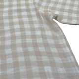 Petit Indi Camicia Tinta Unita con Fantasia A Quadri per Bambino SS25BK7115X BEIGE PETIT INDI 