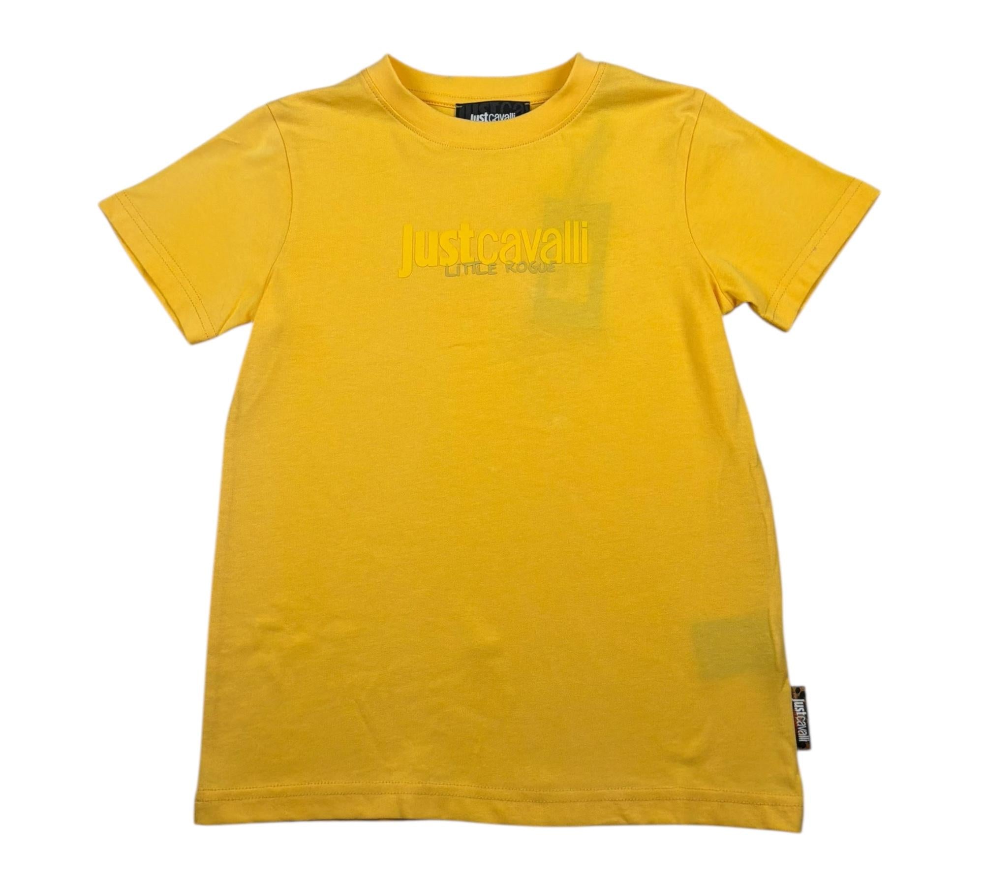 Just Cavalli T-Shirt Tinta Unita con Logo per Bambino JBP26001TS GIALLO JUST CAVALLI 