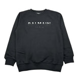 Balmain Felpa Chiusa Girocollo tinta unita con Logo Nero per Bambino BV4Q00 NERO BALMAIN 