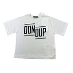Dondup T-Shirt Girocollo Tinta Unita con Stampa per Neonata DMTS042N BIANCO DONDUP 