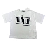 Dondup T-Shirt Girocollo Tinta Unita con Stampa per Neonata DMTS042N BIANCO DONDUP 