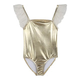 Billieblush Costume Intero Tinta Unita con Fiocco per Bambina U21099 ORO BillIEBLUSH 
