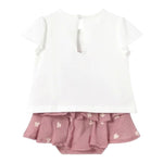 Mayoral Completo 2 Pezzi T-Shirt-Gonna con Coulotte Bicolore per Neonata 1853 BIANCO/ROSA MAYORAL 