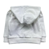 Trussardi Felpa con Zip E Cappuccio Tinta Unita con Logo per Neonato TIP26090FE BIANCO TRUSSARDI 