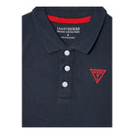 Guess Polo Mezza Manica Tinta Unita con Logo per Neonato I82P02K5DS0 BLU GUESS 